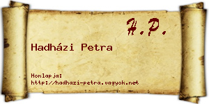 Hadházi Petra névjegykártya
